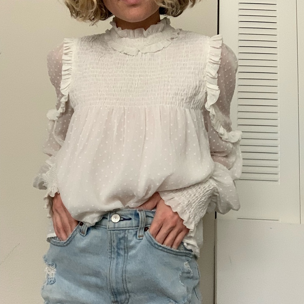 Zara Trafauluc Collection - White dainty blouse